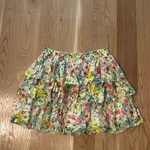 LOVESHACKFANCY floral mini skirt